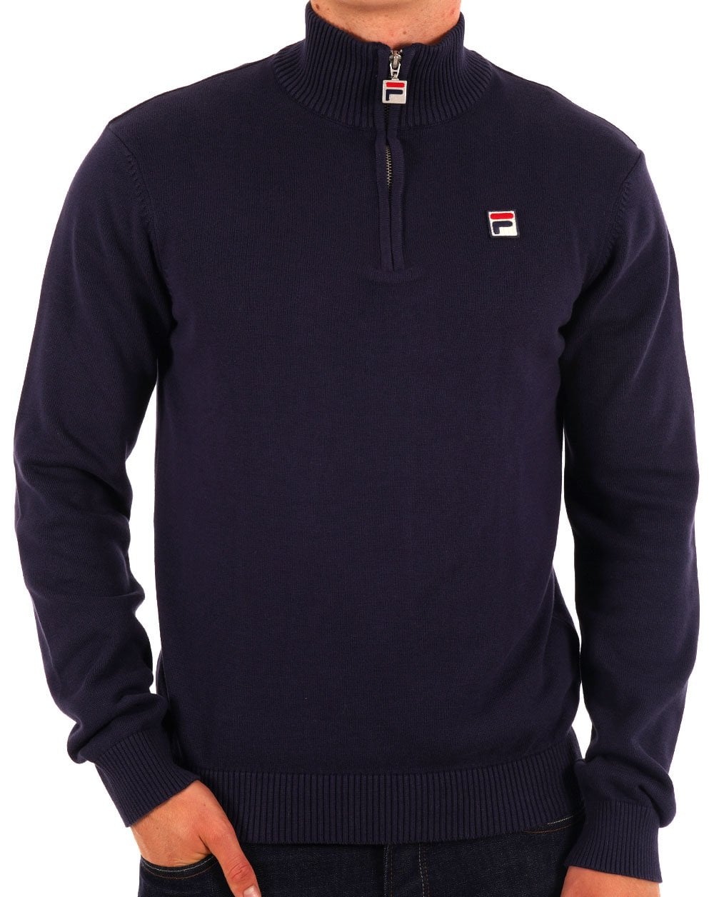 Fila Vintage 1/4 Zip Knit Navy