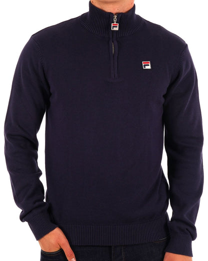Fila Vintage 1/4 Zip Knit Navy