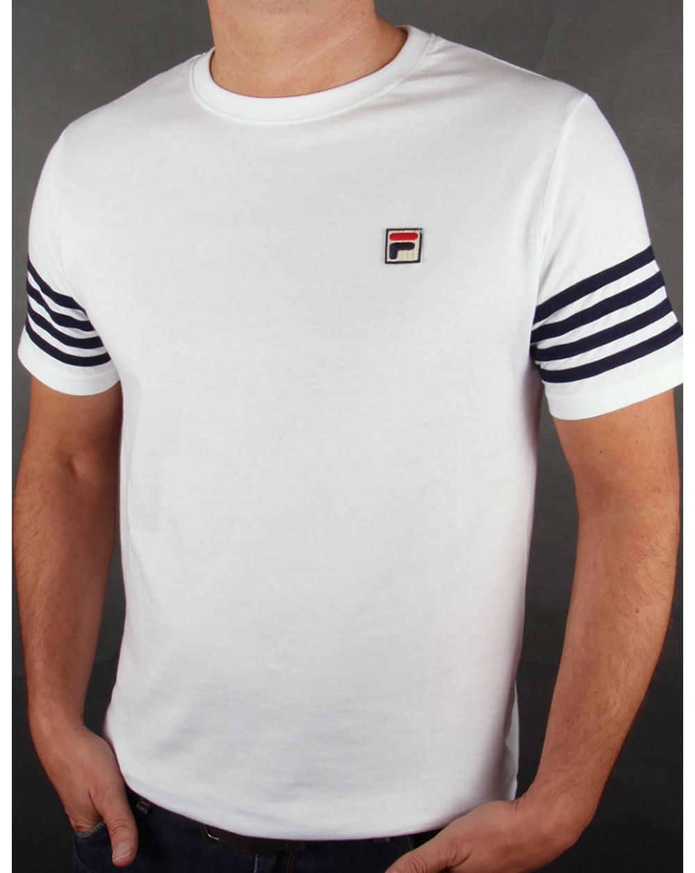 Fila Vintage 4 Stripe T-shirt White