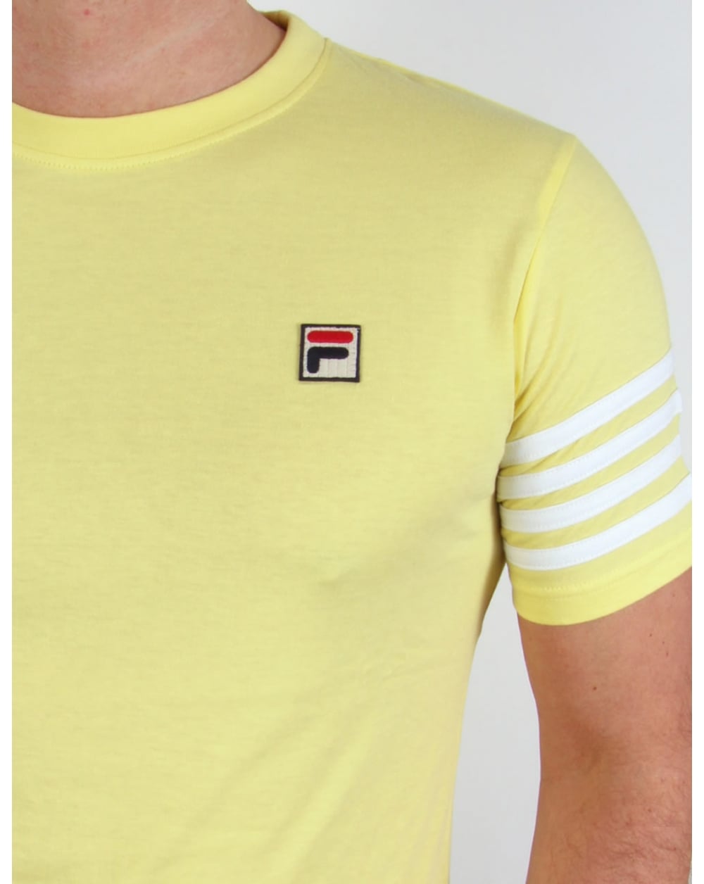 Fila Vintage 4 Stripe T-shirt Yellow