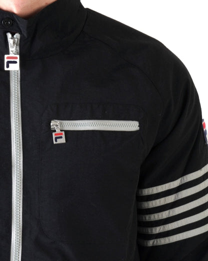 Fila Vintage 5 Stripe Jacket Black/Grey