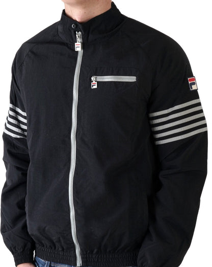 Fila Vintage 5 Stripe Jacket Black/Grey