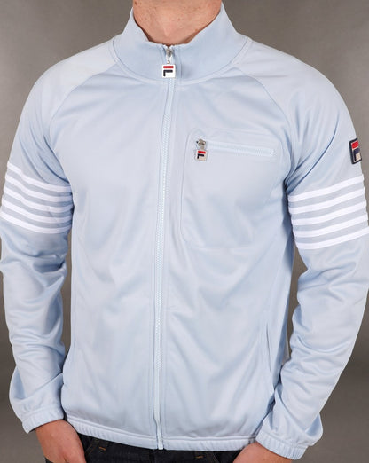 Fila Vintage 5 Stripe Track Top Sky Blue/White