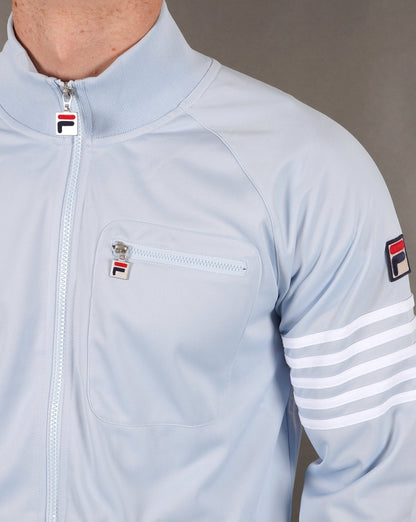 Fila Vintage 5 Stripe Track Top Sky Blue/White