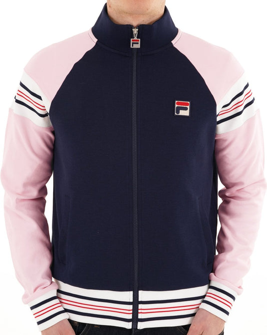 Fila Vintage Fila Vintage Advantage Track Top Navy Soft Pink