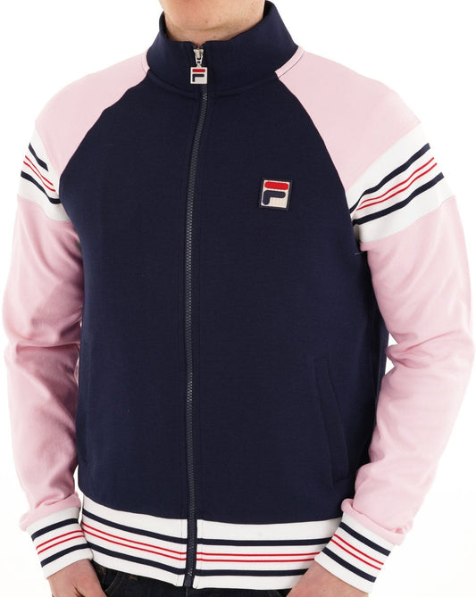 Fila Vintage Fila Vintage Advantage Track Top Navy Soft Pink