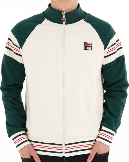 Fila Vintage Fila Vintage Advantage Track Top Off White Green