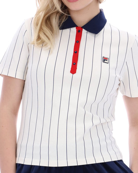 Fila Women Fila Vintage Bai Fitted Polo Shirt Gardenia