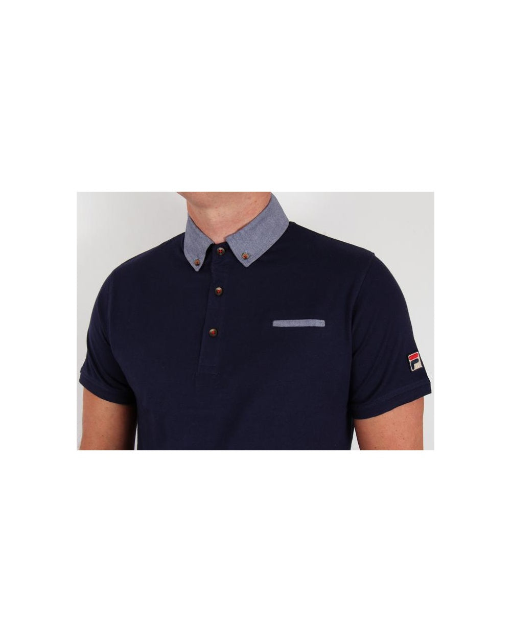 Fila Vintage Barazze Polo Shirt Navy