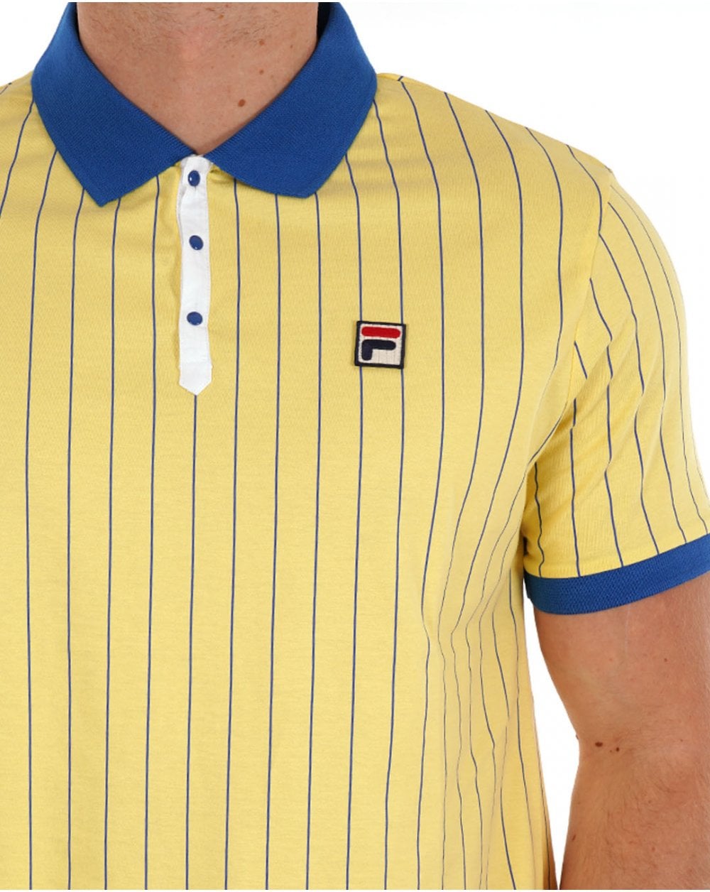 Fila Vintage BB1 Polo Shirt Light Yellow / Turkish Sea