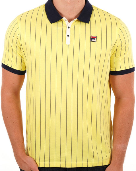 Fila Vintage BB1 Polo Shirt Yellow/Navy