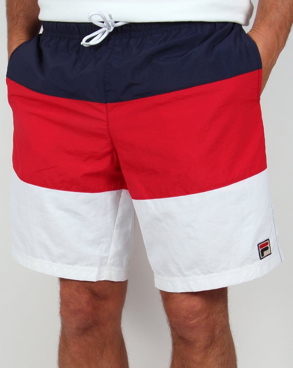 Fila Vintage Beam Beach Shorts Red/White/Navy