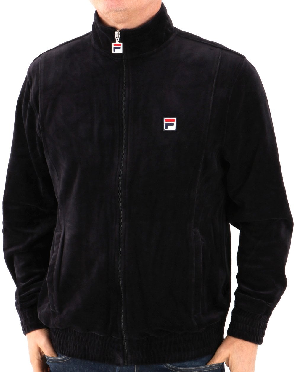 Fila Vintage Black Velour Track Top