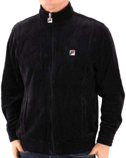 Fila Vintage Black Velour Track Top