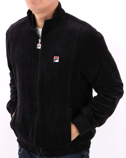 Fila Vintage Black Velour Track Top
