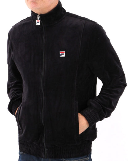 Fila Vintage Black Velour Track Top