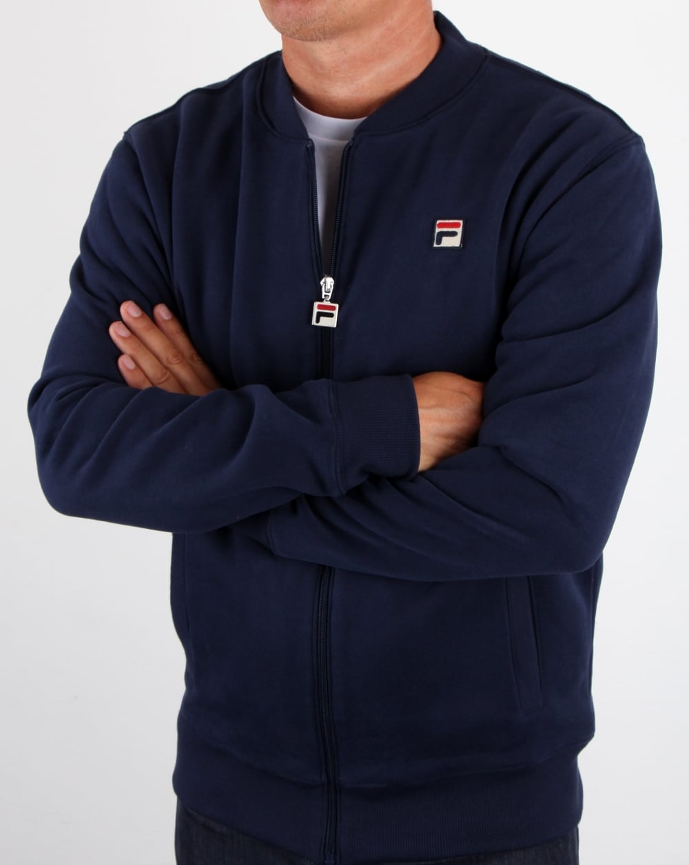 Fila Vintage Borg Collar Fleece Top Navy