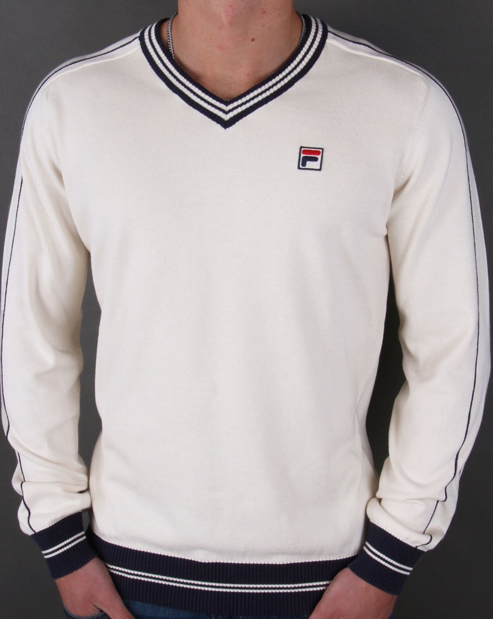 Fila Vintage Borg V Neck Jumper