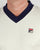 Fila Vintage Carrack V Neck T-shirt Gardenia/Navy