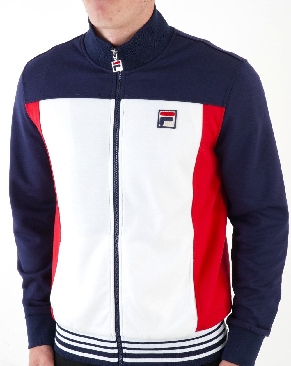 Fila Vintage Classic Track Top Navy White Red