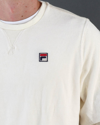 Fila Vintage Classy Velour Sweat in Off White