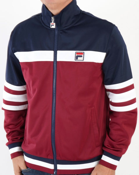 Fila Vintage Courto Track Top Claret/ Navy
