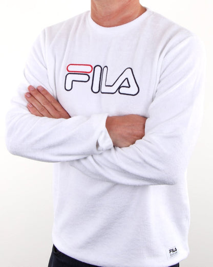 Fila Vintage Cristallo Towelling Sweat White