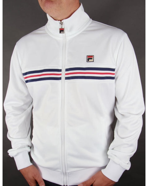 Fila Vintage Darios Stripe Track Top White