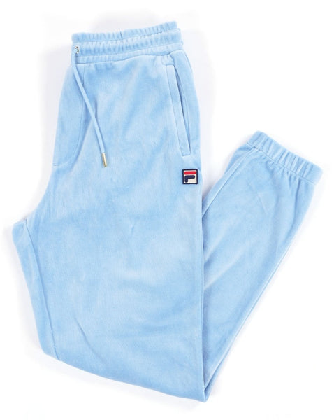 Fila Vintage Eddie Velour Track Pants Sky Blue