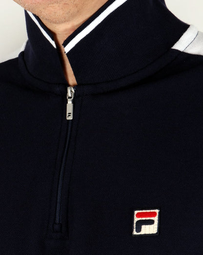 Fila Vintage Fabbiano Polo Shirt Navy