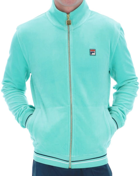 Fila Vintage Falken Velour Track Top Aruba Blue