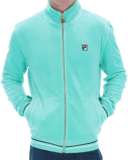 Fila Vintage Falken Velour Track Top Aruba Blue