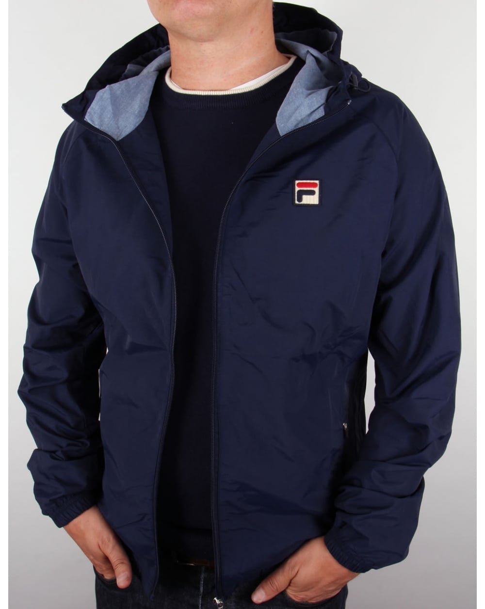 Fila Vintage Farro Hooded Jacket Navy