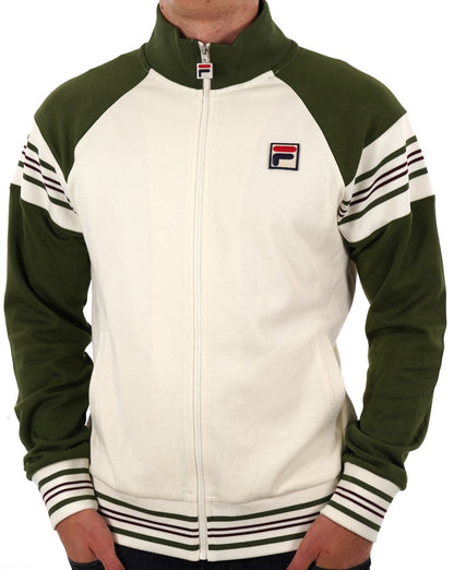 Fila Vintage Ferrara Track Top Dark Green/Gardenia