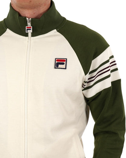 Fila Vintage Ferrara Track Top Dark Green/Gardenia