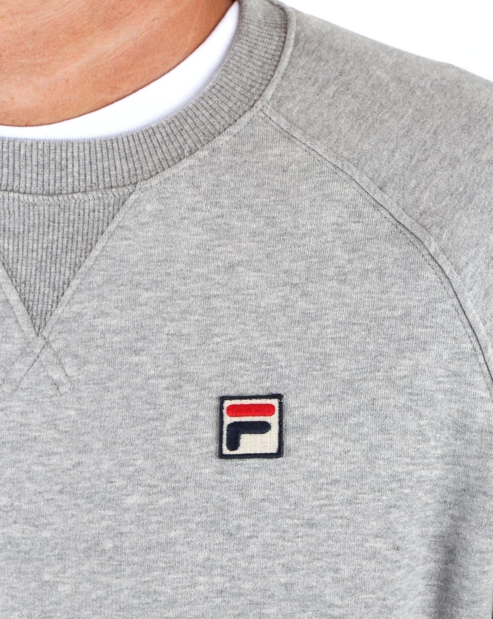 Fila Vintage Filippo Crew Sweat Grey Twist
