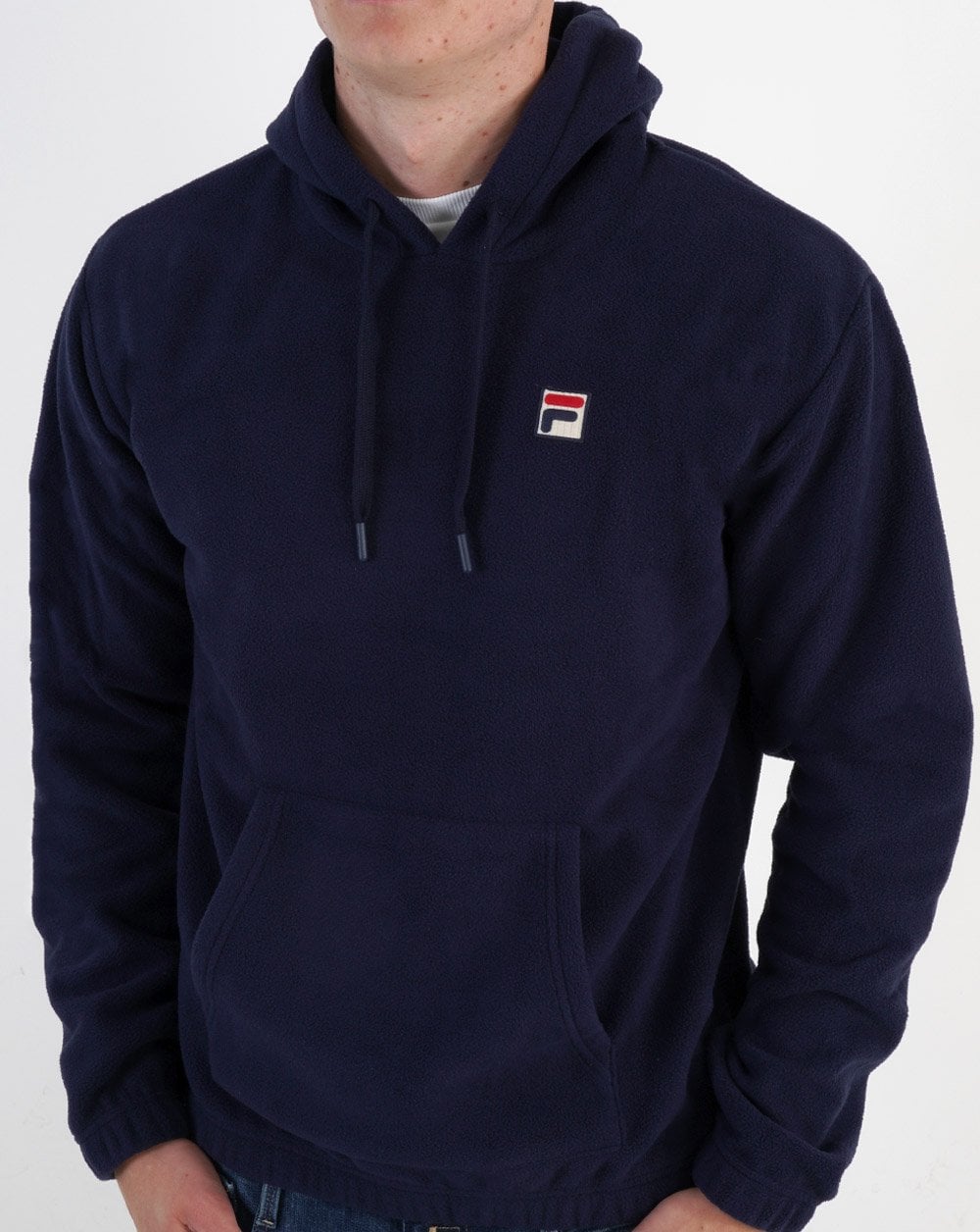 Fila Vintage Finn Polar Fleece Hoody Navy