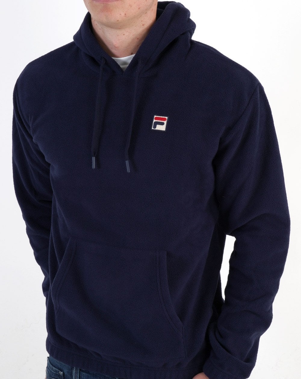 Fila Vintage Finn Polar Fleece Hoody Navy