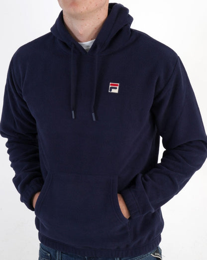 Fila Vintage Finn Polar Fleece Hoody Navy