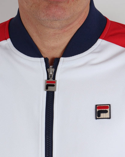 Fila Vintage Founder Track Top White/navy/red