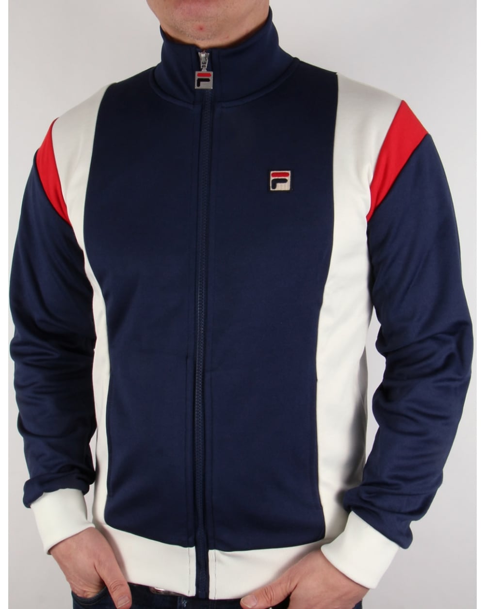 Fila Vintage Fusta Track Top Navy/gardenia/red