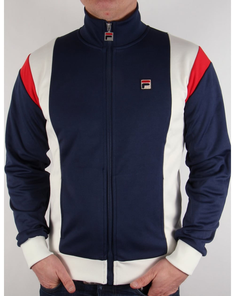 Fila Vintage Fusta Track Top Navy/gardenia/red