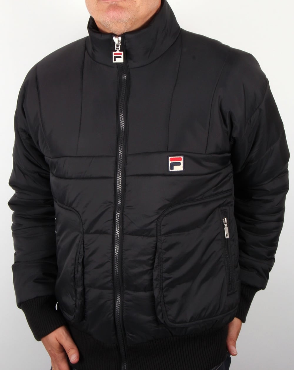 Fila Vintage Gallio Puffer Ski Jacket Black
