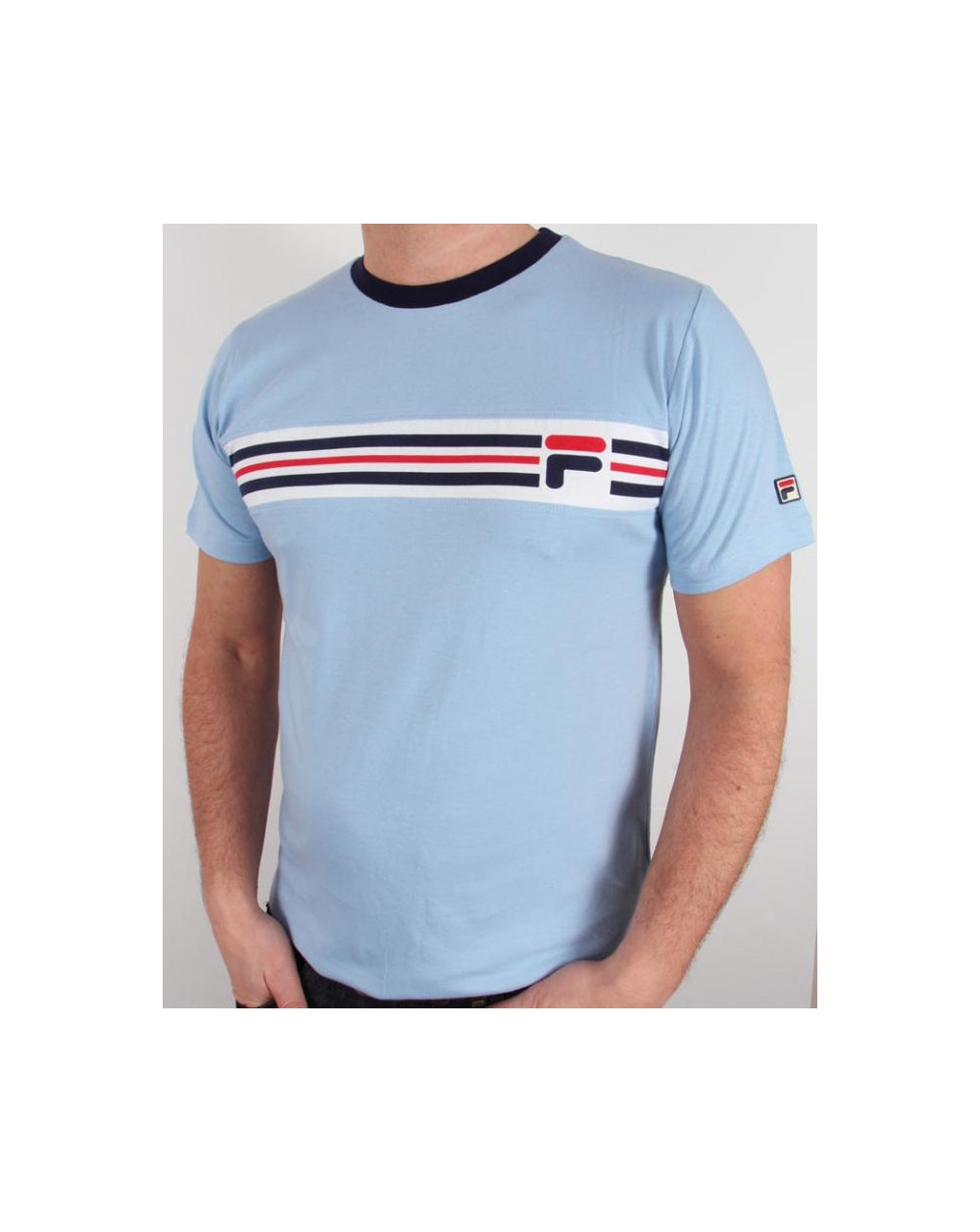 Fila Vintage Headband Stripe T-shirt Sky Blue