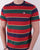 Fila Vintage Jaxon Stripe T Shirt Red/Navy/Green