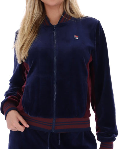 Fila Vintage Jenesis Velour Track Top Navy/Fig