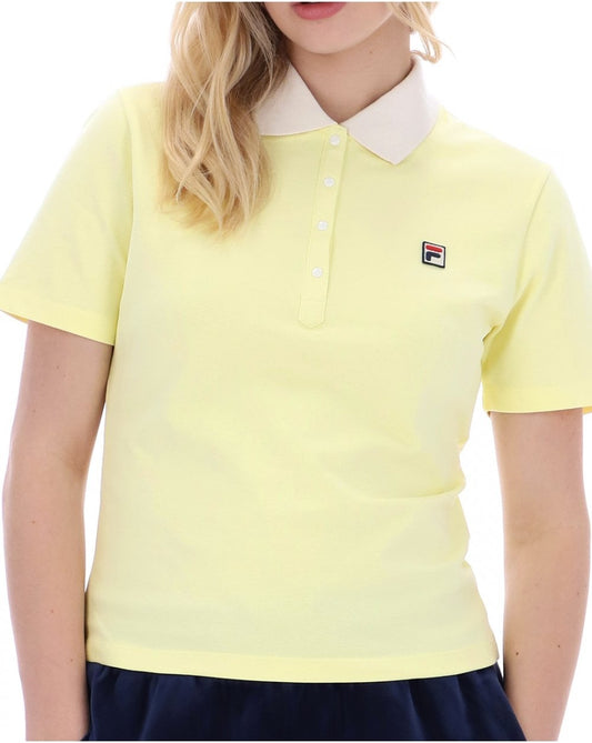 Fila Women Fila Vintage Juno Fitted Polo Wax Yellow