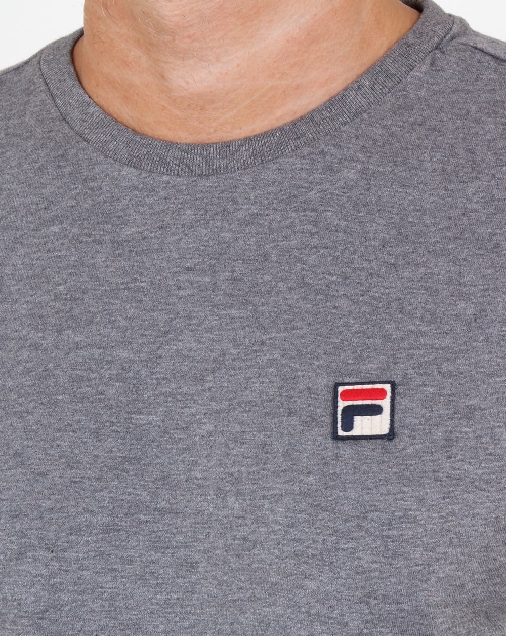Fila Vintage Long Sleeve T Shirt Grey Marl