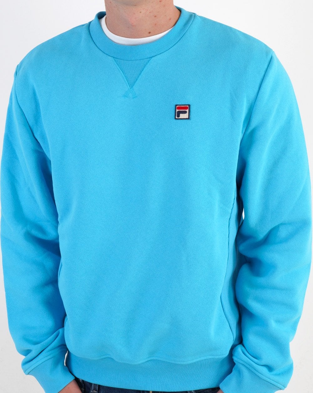 Fila Vintage Luka Crew Sweat Aqua Blue