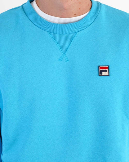 Fila Vintage Luka Crew Sweat Aqua Blue